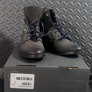 Thursday Boot Co Womens Grey Vegan Leather Captain Handcrafted Captain Boot